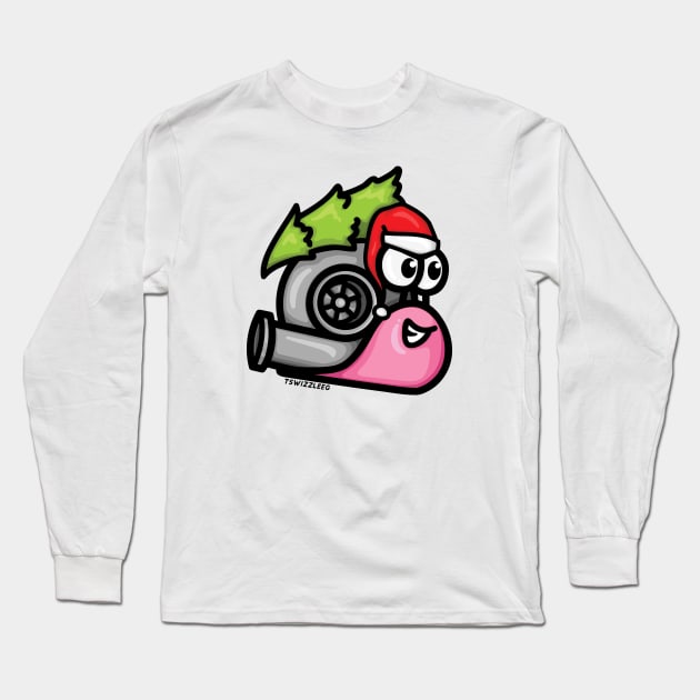 Turbo Snail - Christmas Tree Hauler (Pink) Long Sleeve T-Shirt by hoddynoddy